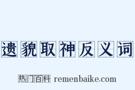 遗貌取神反义词是什么意思的图片